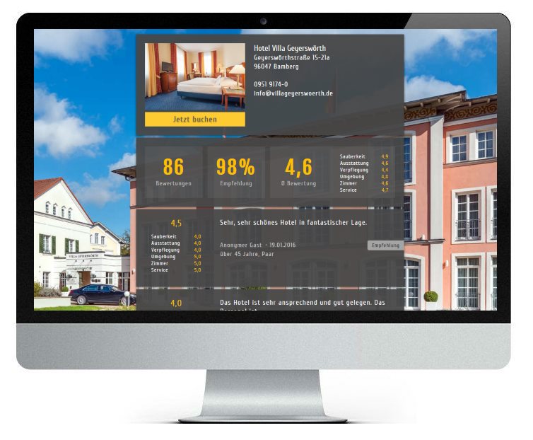 Bewertungssystem Bildschirm