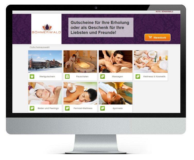 Gutscheinsystem Bildschirm